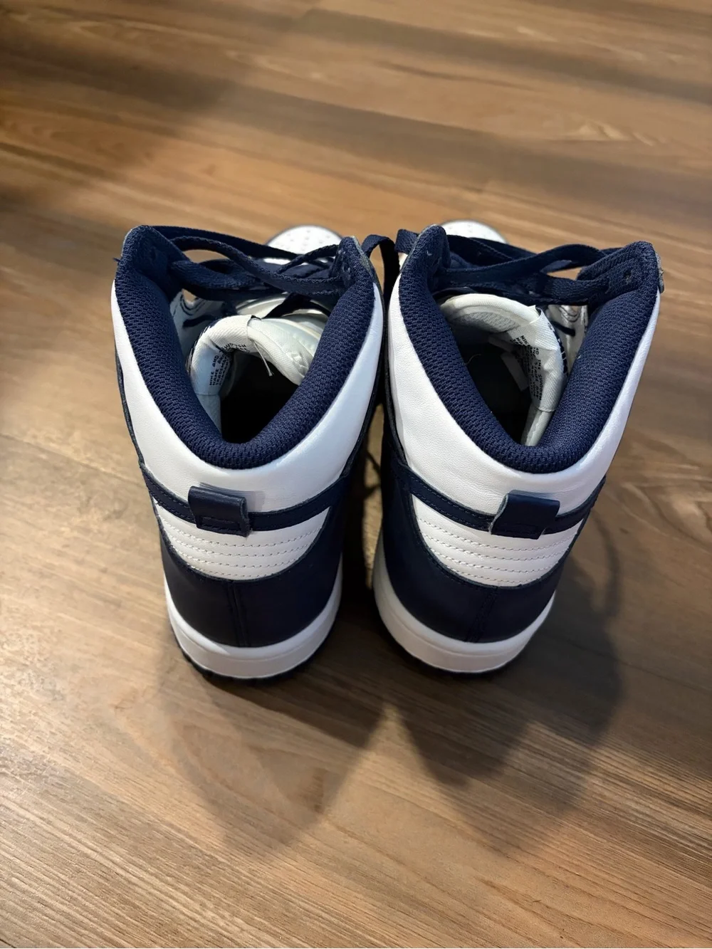 Nike Kids Navy and White High-Top Sneakers
